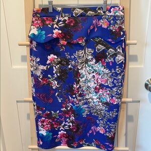 NWT Bebe Midi Peplum Top Scuba Skirt